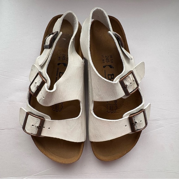 *Birkenstocks Women’s Size 38 US 7 White Leather - Picture 14 of 15
